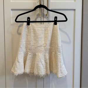 Rebecca Taylor white tweed/boucle skirt size 0